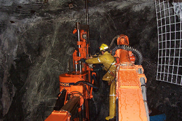 Rock grouting in underground mine