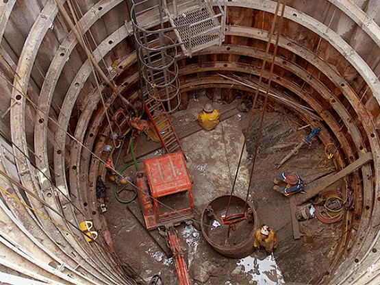 deep shaft construction